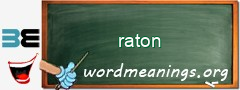 WordMeaning blackboard for raton